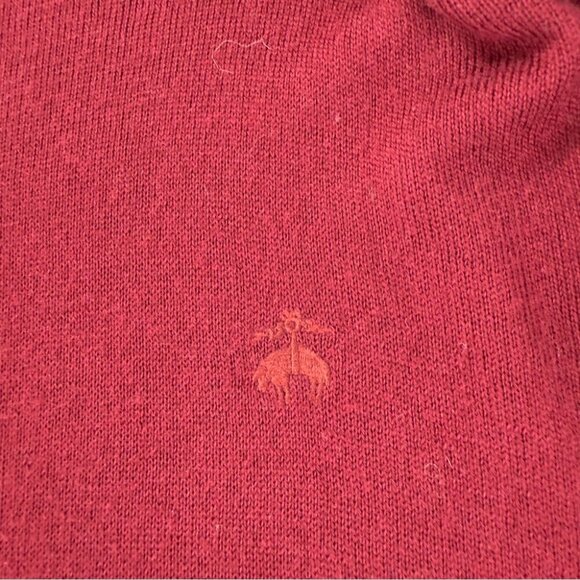 Brooks Brothers Men's Size Large 100% Merino Wool Red Sweater Made in Vietnam - Picture 5 of 10